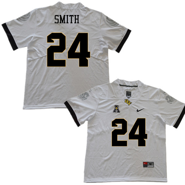 Men #24 Kevin Smith UCF Knights College Football Jerseys Sale-White